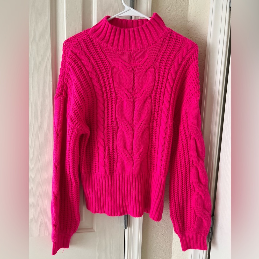 Hot Pink Knit Sweater
